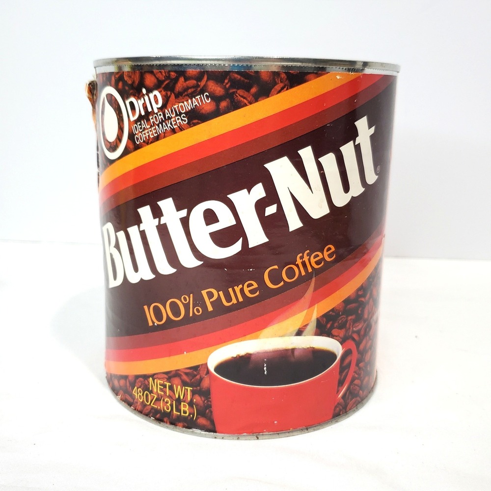 Vintage Butter-Nut Coffee Tin 3 LB Can Coca-Cola Company Advertising Prop